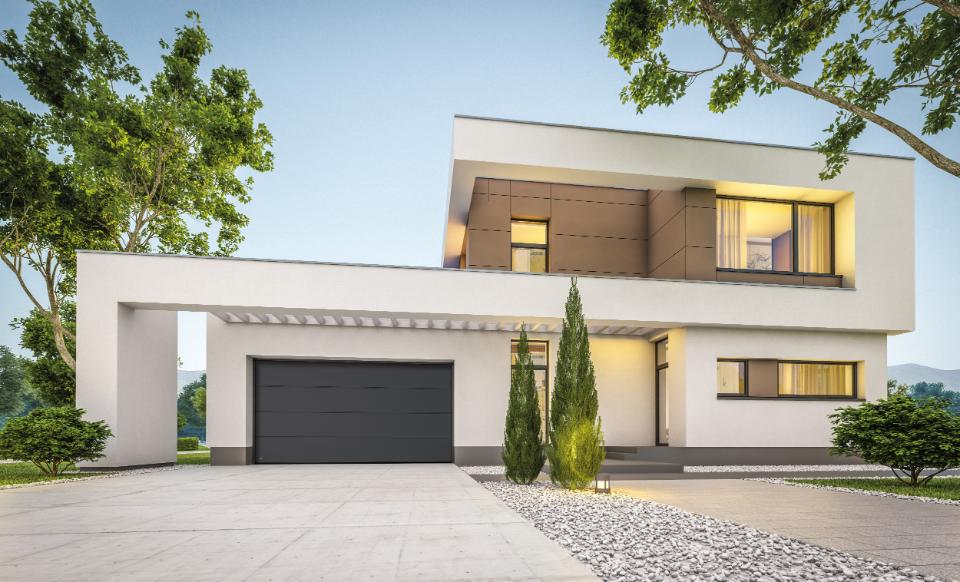 Haus mit Einfahrt und Garage